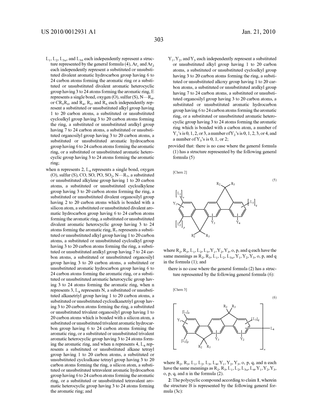 POLYCYCLIC COMPOUNDS AND ORGANIC ELECTROLUMINESCENCE DEVICE EMPLOYING THE SAME - diagram, schematic, and image 304