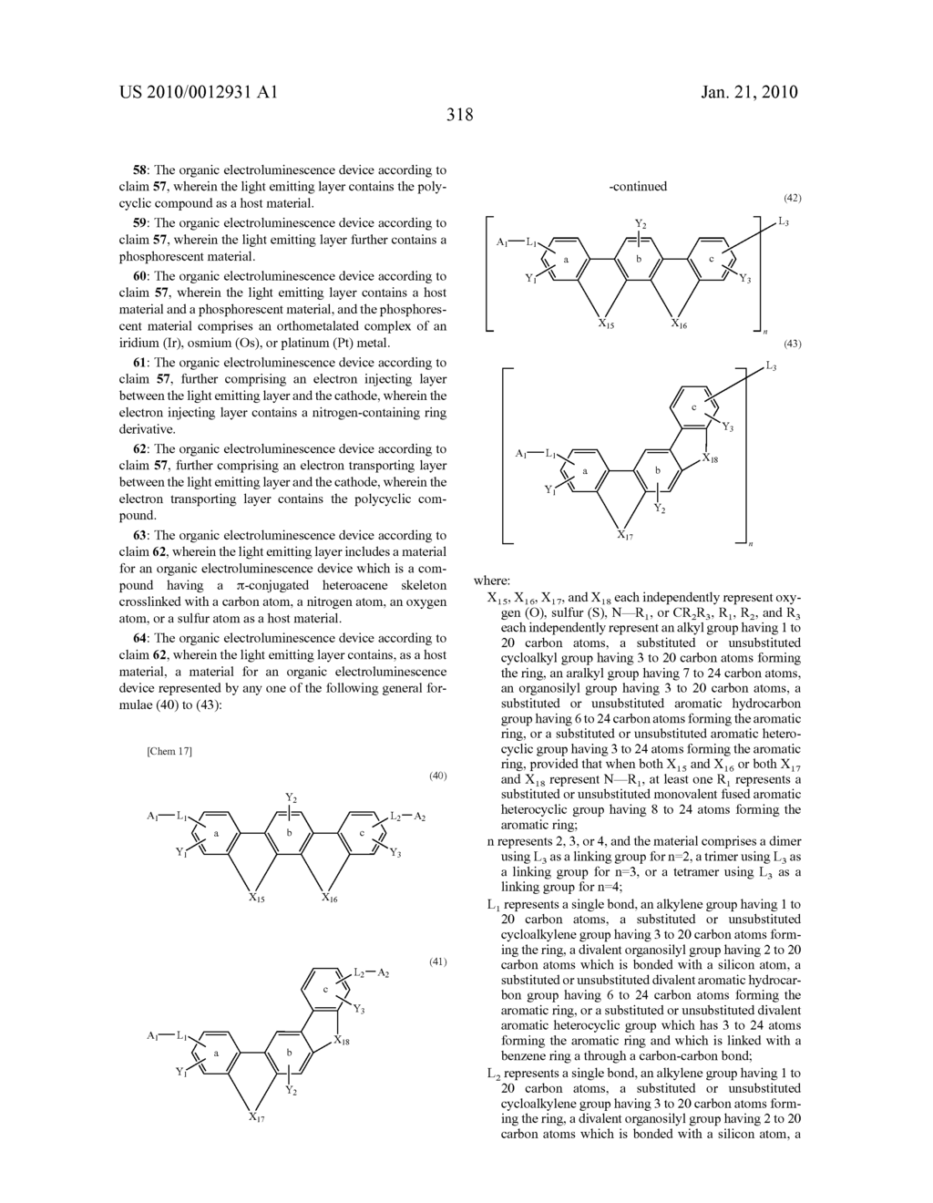 POLYCYCLIC COMPOUNDS AND ORGANIC ELECTROLUMINESCENCE DEVICE EMPLOYING THE SAME - diagram, schematic, and image 319