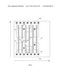 Semiconductor Device Portion Having Sub-193 Nanometers -Sized Gate Electrode Conductive Structures Formed from Linear Shaped Gate Electrode Layout Features Defined with Minimum End-to-End Spacing and Having At Least Eight Transistors diagram and image