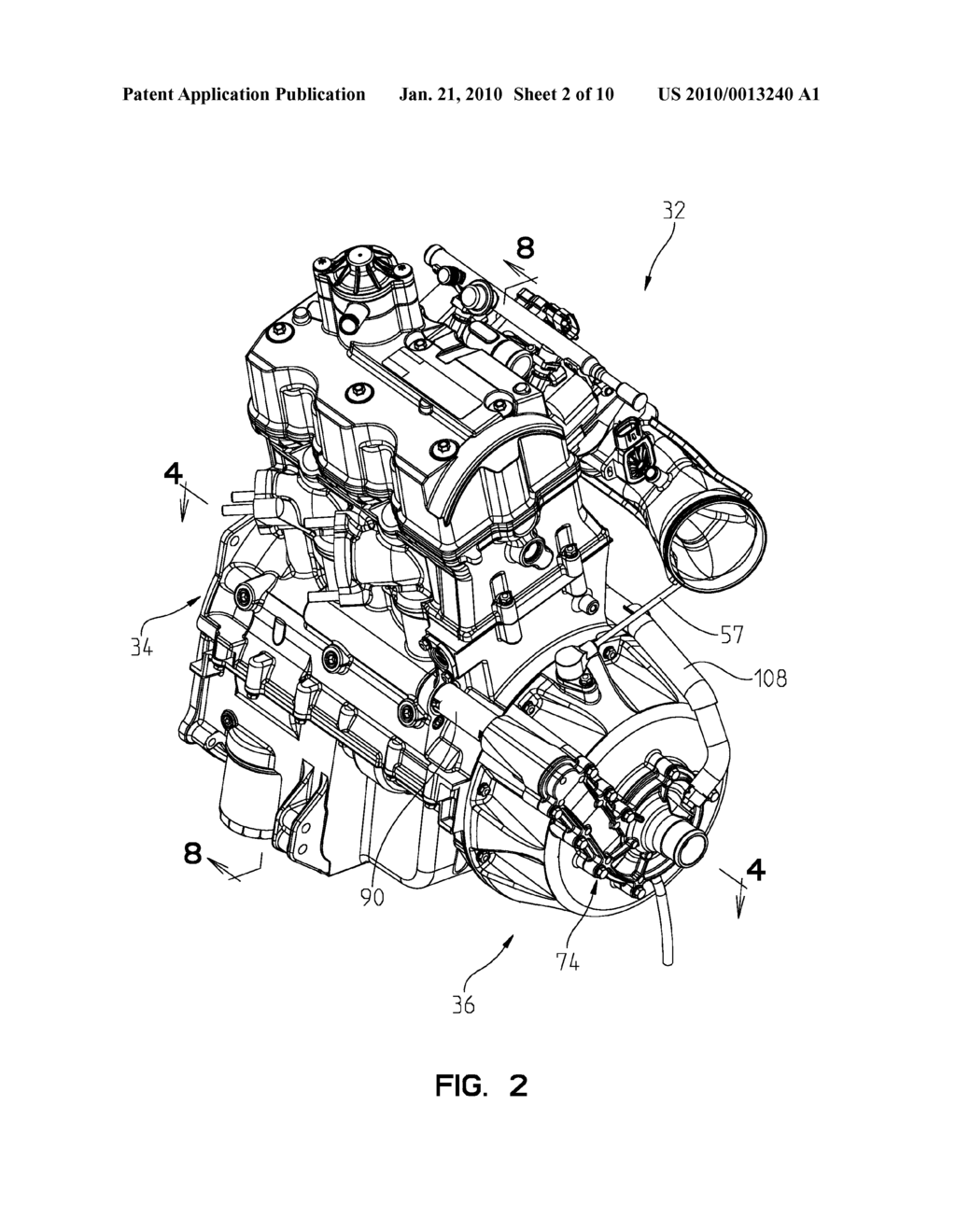 INLINE WATER PUMP DRIVE AND WATER COOLED STATOR - diagram, schematic, and image 03