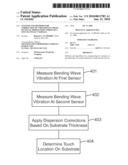 SYSTEMS AND METHODS FOR CORRECTION OF VARIATIONS IN SPEED OF SIGNAL PROPAGATION THROUGH A TOUCH CONTACT SURFACE diagram and image