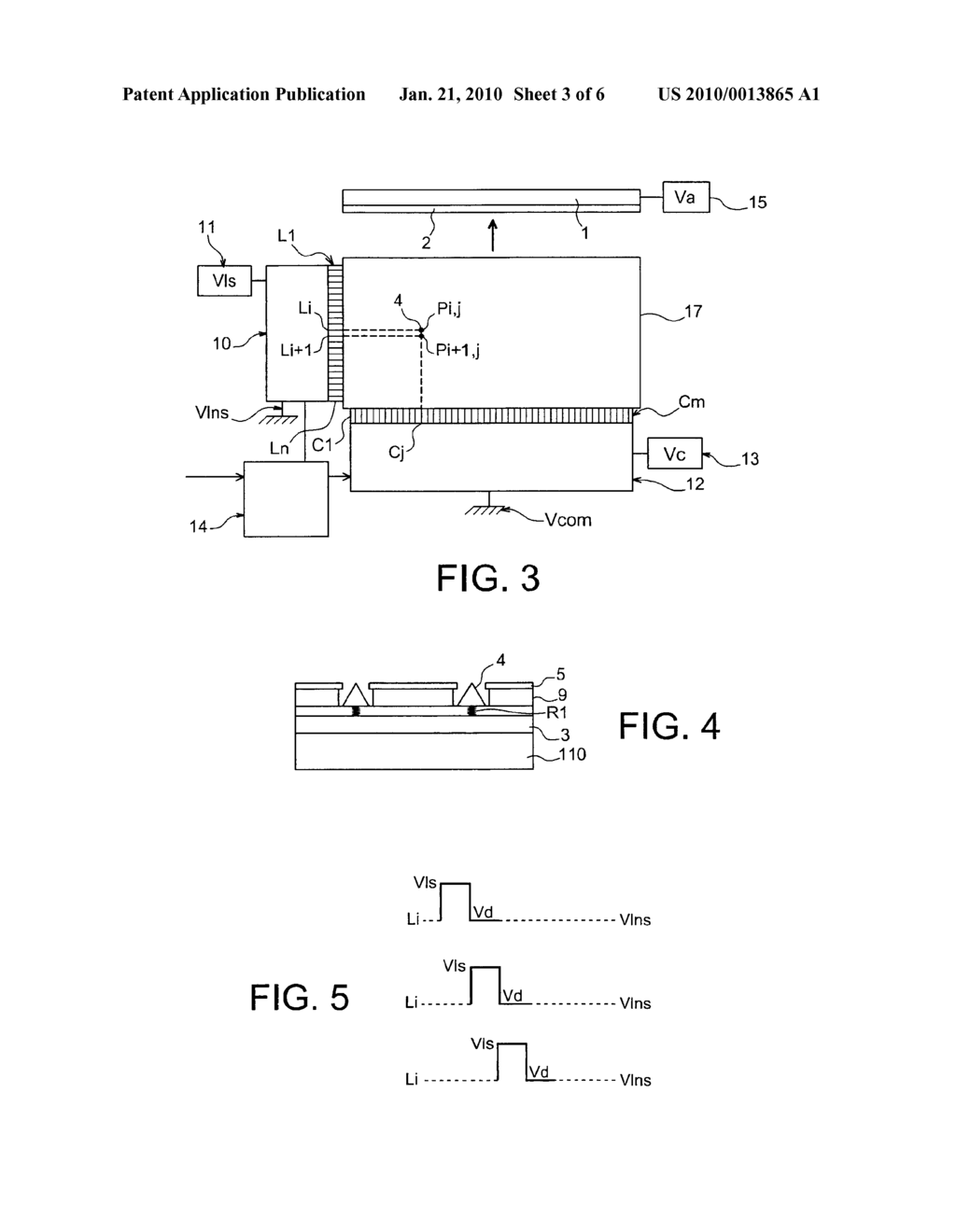 METHOD OF DRIVING A MATRIX DISPLAY DEVICE HAVING AN ELECTRON SOURCE WITH REDUCED CAPACITIVE CONSUMPTION - diagram, schematic, and image 04