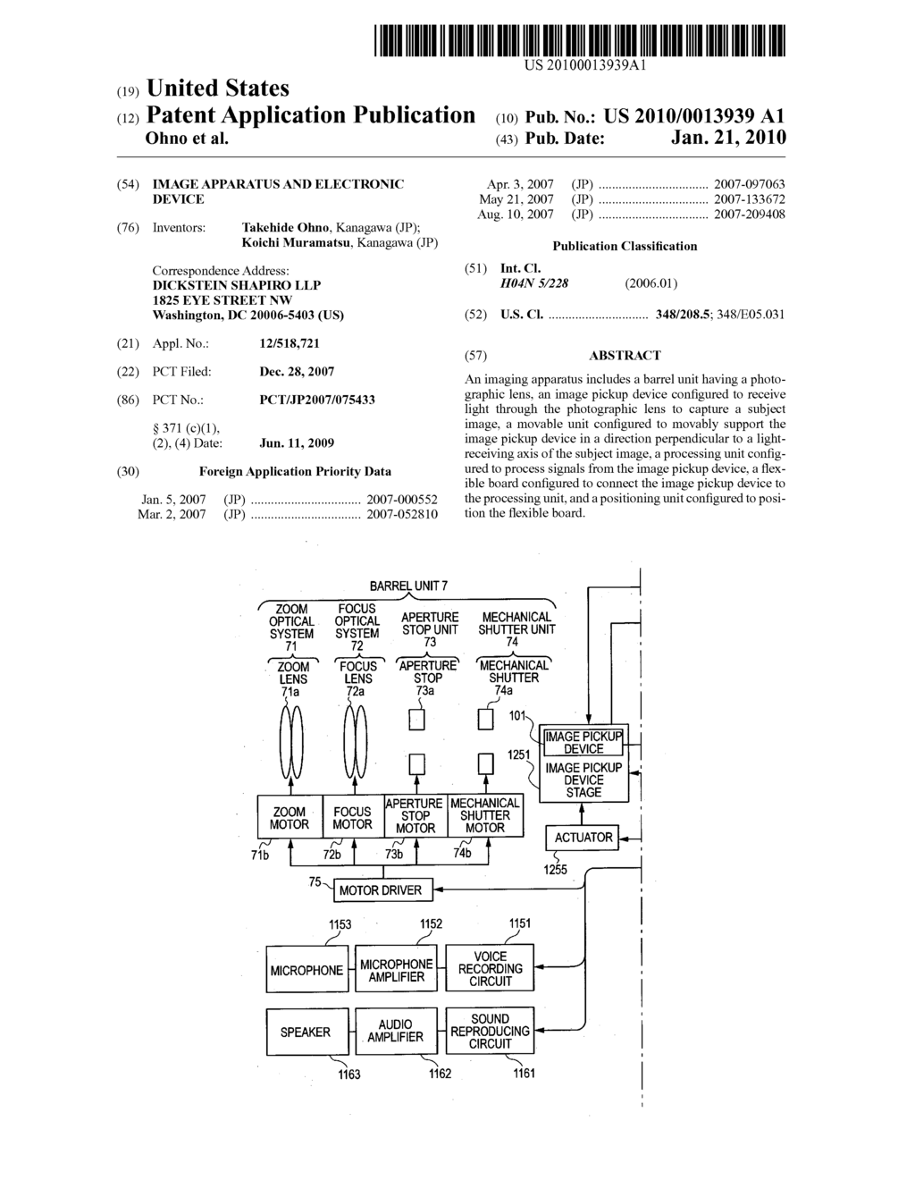 IMAGE APPARATUS AND ELECTRONIC DEVICE - diagram, schematic, and image 01