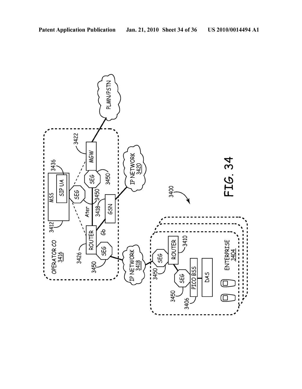 ENTERPRISE MOBILE NETWORK FOR PROVIDING CELLULAR WIRELESS SERVICE USING LICENSED RADIO FREQUENCY SPECTRUM AND THE SESSION INITIATION PROTOCOL - diagram, schematic, and image 35