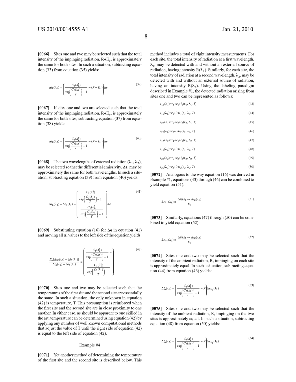 METHOD OF MEASURING IN SITU DIFFERENTIAL EMISSIVITY AND TEMPERATURE - diagram, schematic, and image 10