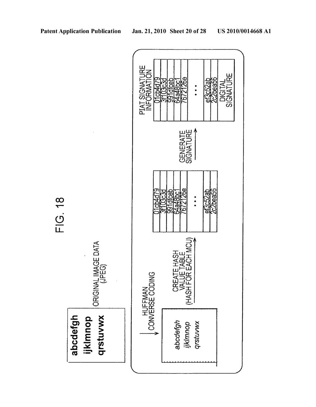 Image data verification program recorded on a recording medium, image data verification method, and image data verification system - diagram, schematic, and image 21