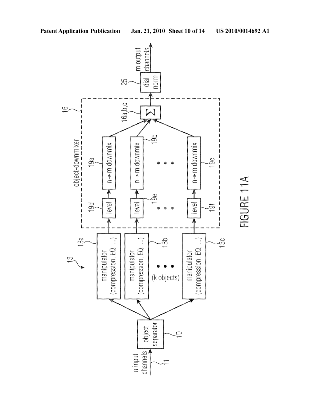 APPARATUS AND METHOD FOR GENERATING AUDIO OUTPUT SIGNALS USING OBJECT BASED METADATA - diagram, schematic, and image 11