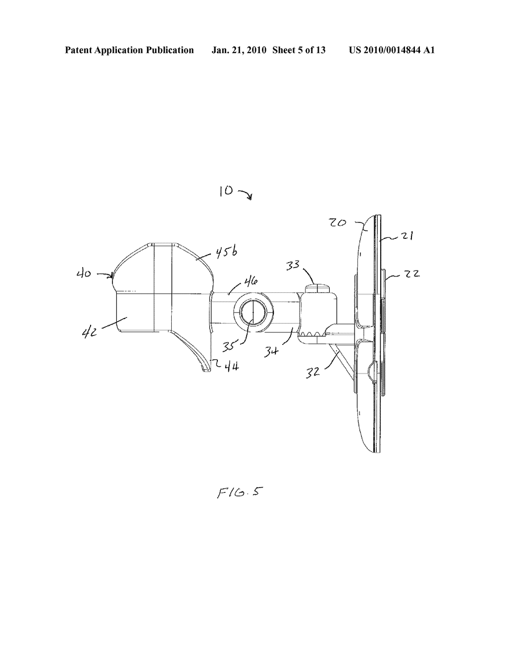 MANUALLY ADJUSTABLE HAIR DRYER MOUNT FOR USE WITH A HAND-HELD HAIR DRYER - diagram, schematic, and image 06