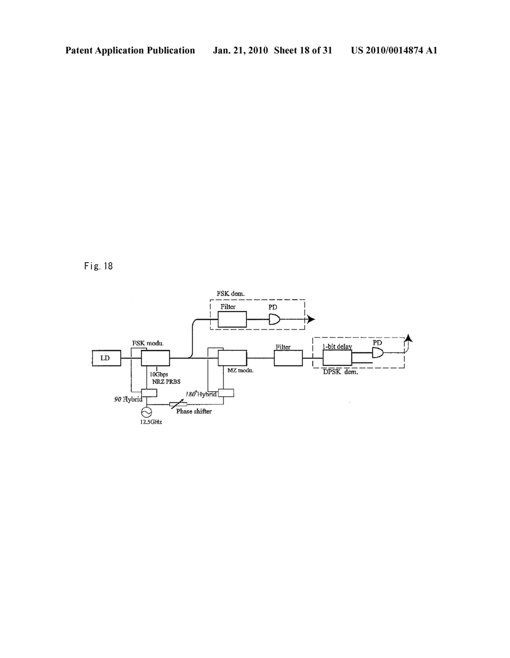 PHASE CONTROL OPTICAL FSK MODULATOR - diagram, schematic, and image 19