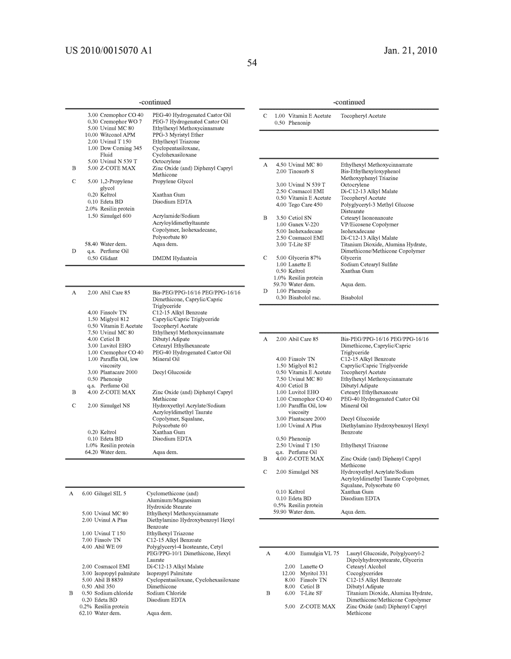 USE OF NATURAL, RECOMBINANT AND SYNTHETIC RESILINS IN COSMETICS - diagram, schematic, and image 57