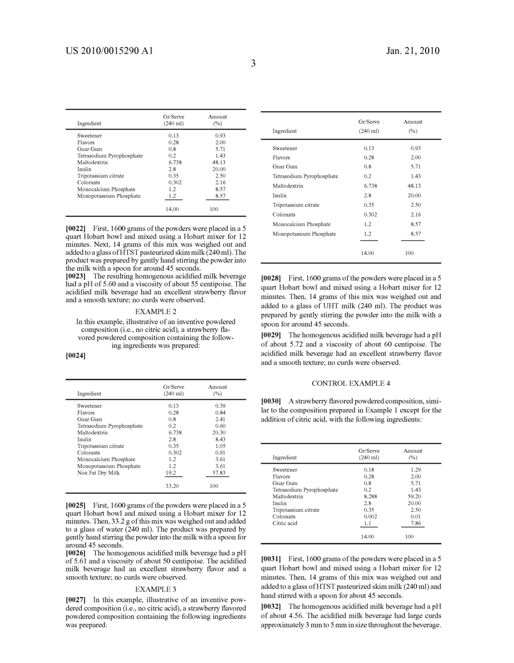 Milk Acidification Composition for Powdered Beverage - diagram, schematic, and image 04