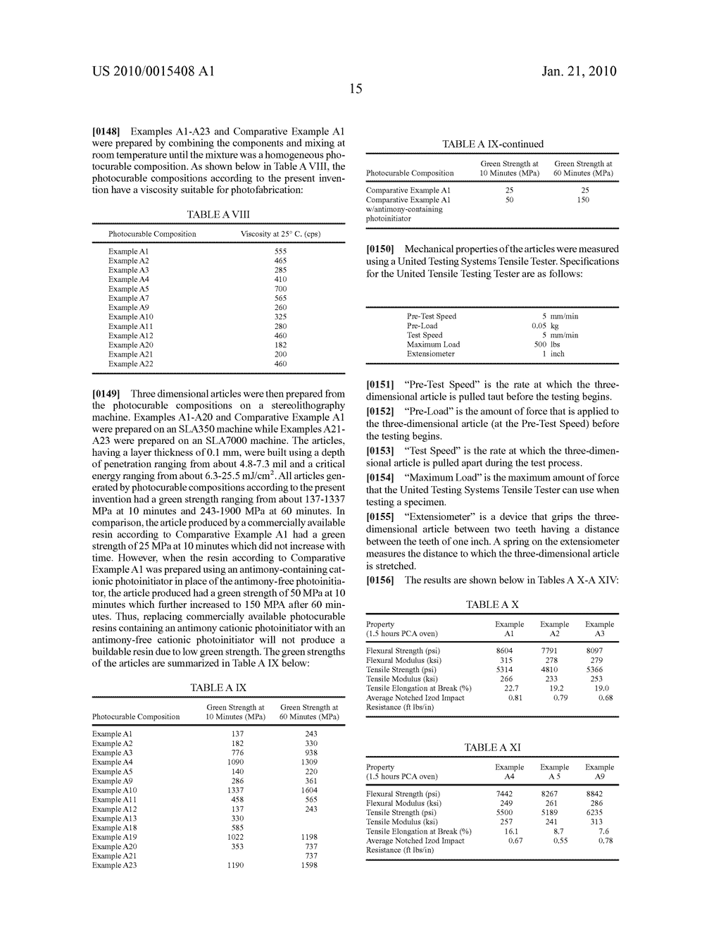 ANTIMONY-FREE PHOTOCURABLE RESIN COMPOSITION AND THREE DIMENSIONAL ARTICLE - diagram, schematic, and image 16