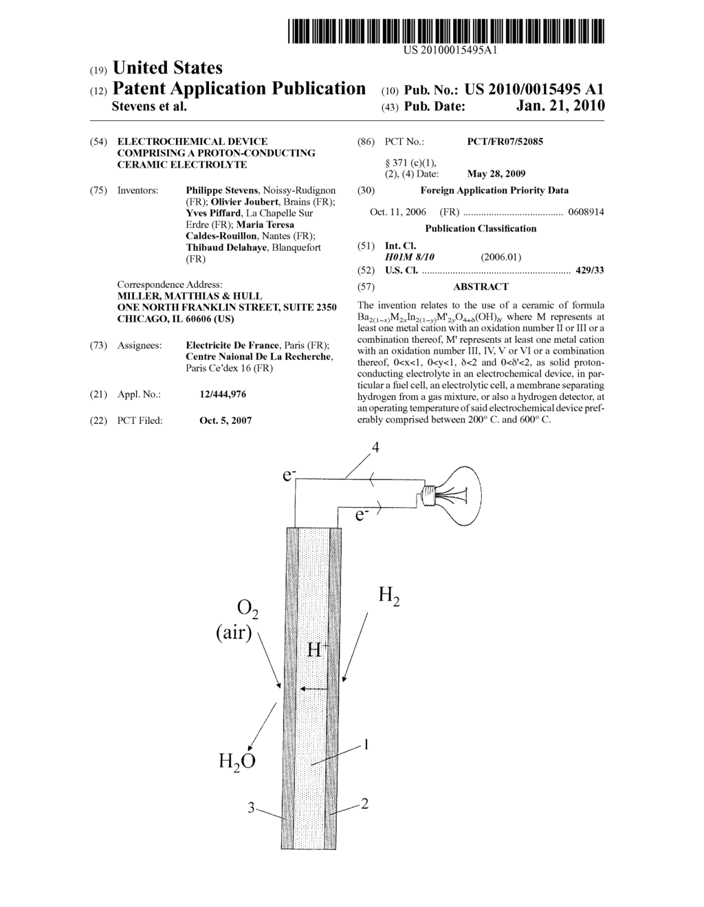 Electrochemical Device Comprising a Proton-Conducting Ceramic Electrolyte - diagram, schematic, and image 01