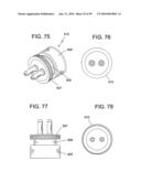 END CAP, SOCKET, AND ADAPTORS FOR USE WITH A LAMP diagram and image