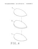 Brassiere cup and pad structure diagram and image