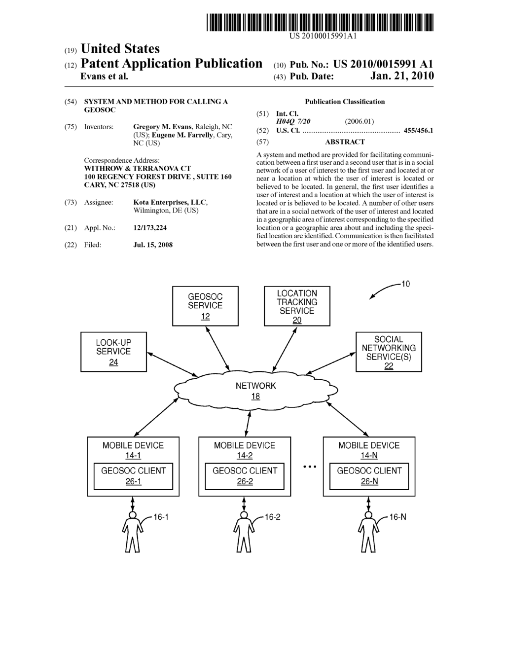 SYSTEM AND METHOD FOR CALLING A GEOSOC - diagram, schematic, and image 01