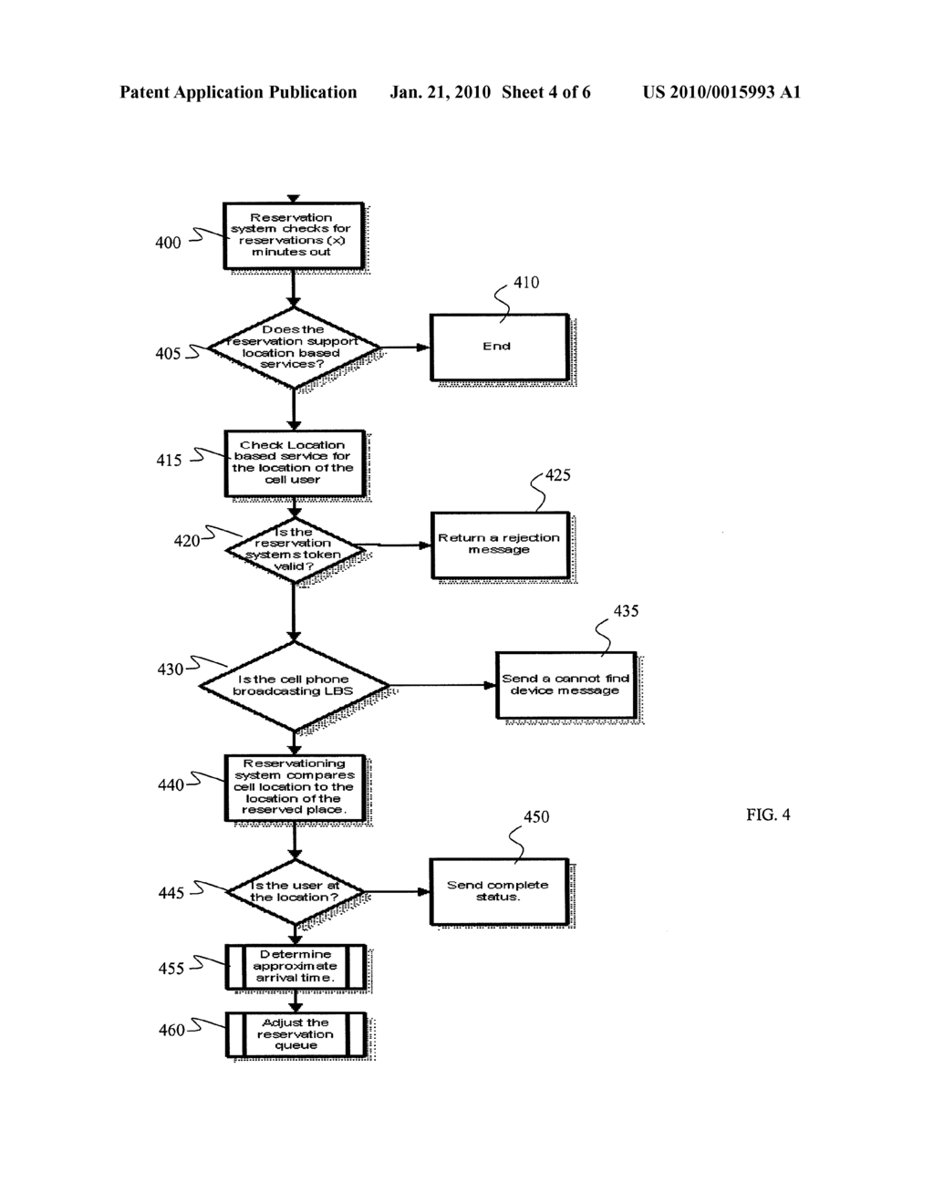 SYSTEM AND METHOD FOR SCHEDULING AND RESERVATIONS USING LOCATION BASED SERVICES - diagram, schematic, and image 05