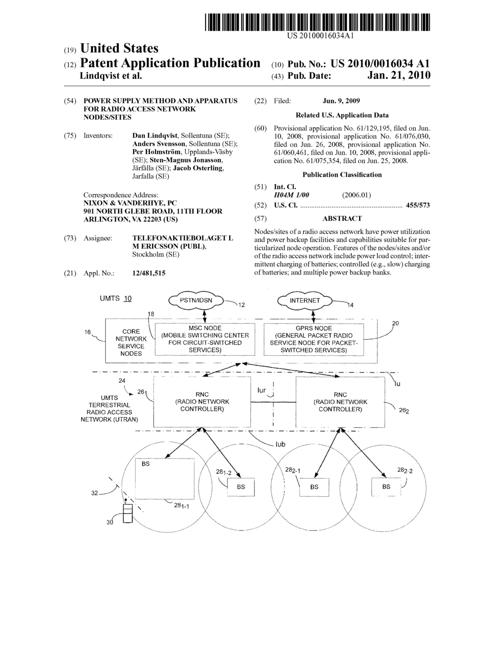 Power supply method and apparatus for radio access network nodes/sites - diagram, schematic, and image 01