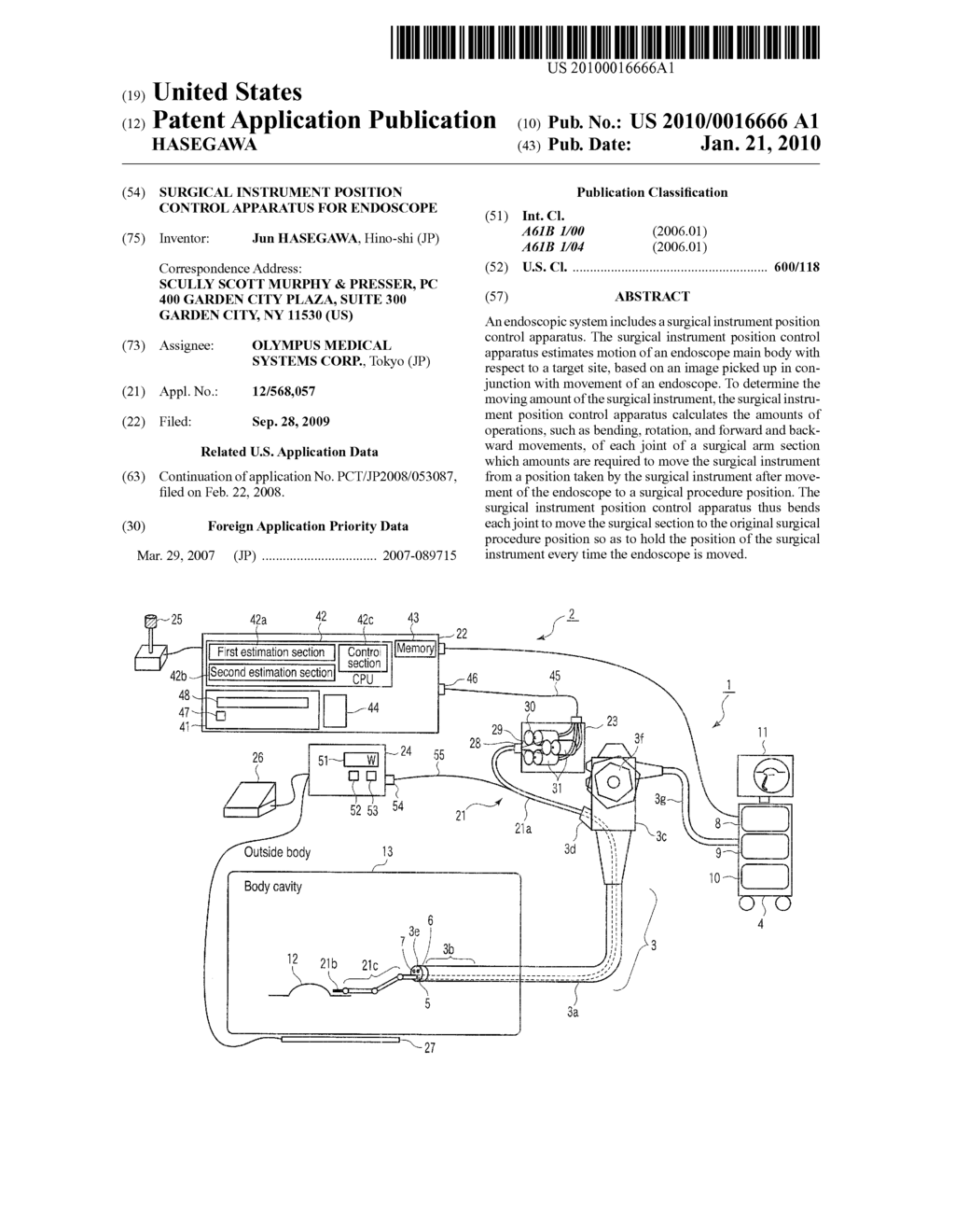 SURGICAL INSTRUMENT POSITION CONTROL APPARATUS FOR ENDOSCOPE - diagram, schematic, and image 01