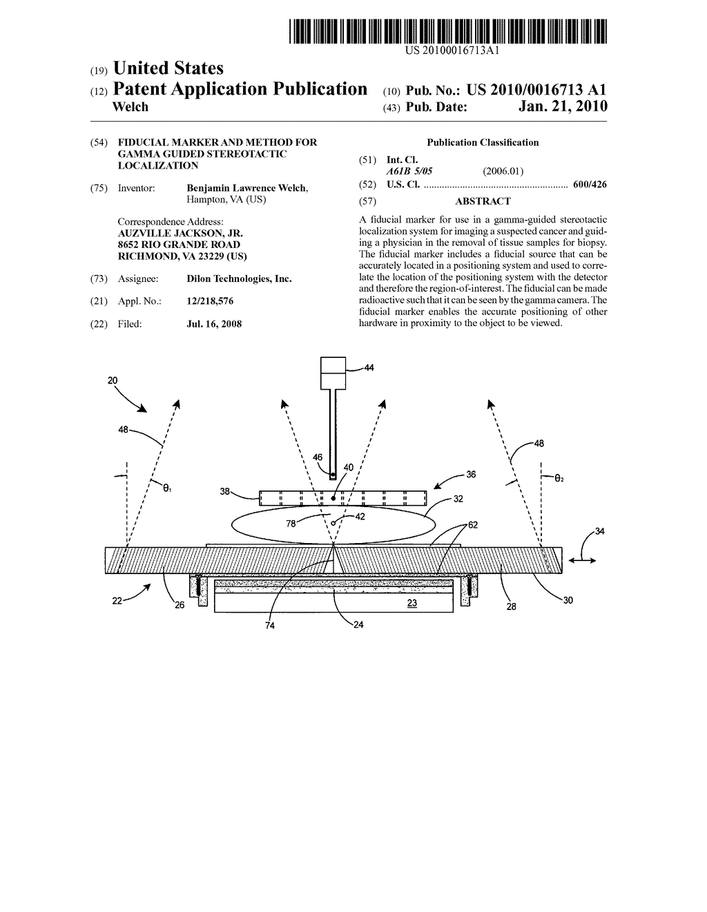 Fiducial marker and method for gamma guided stereotactic localization - diagram, schematic, and image 01