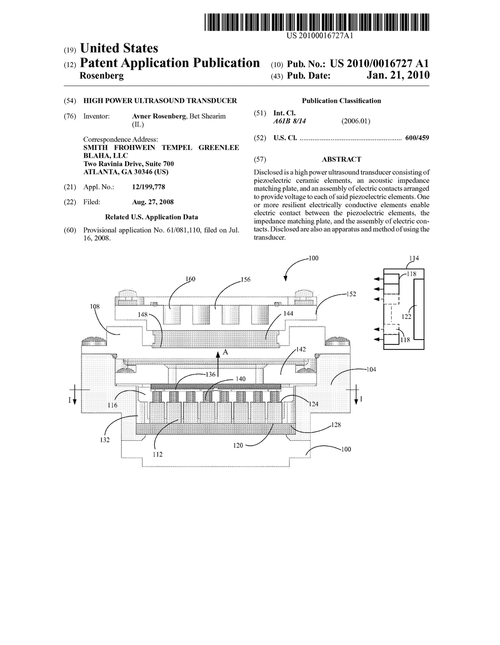 HIGH POWER ULTRASOUND TRANSDUCER - diagram, schematic, and image 01