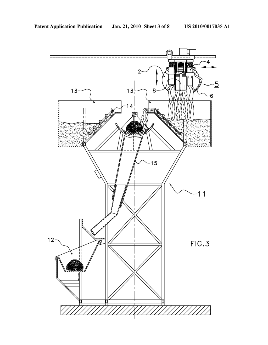 ASSEMBLY OF A MILKING ROBOT WITH A MILKING ROBOT FEEDING PLACE, AND A DEVICE FOR GRIPPING AND DISPLACING MATERIAL - diagram, schematic, and image 04