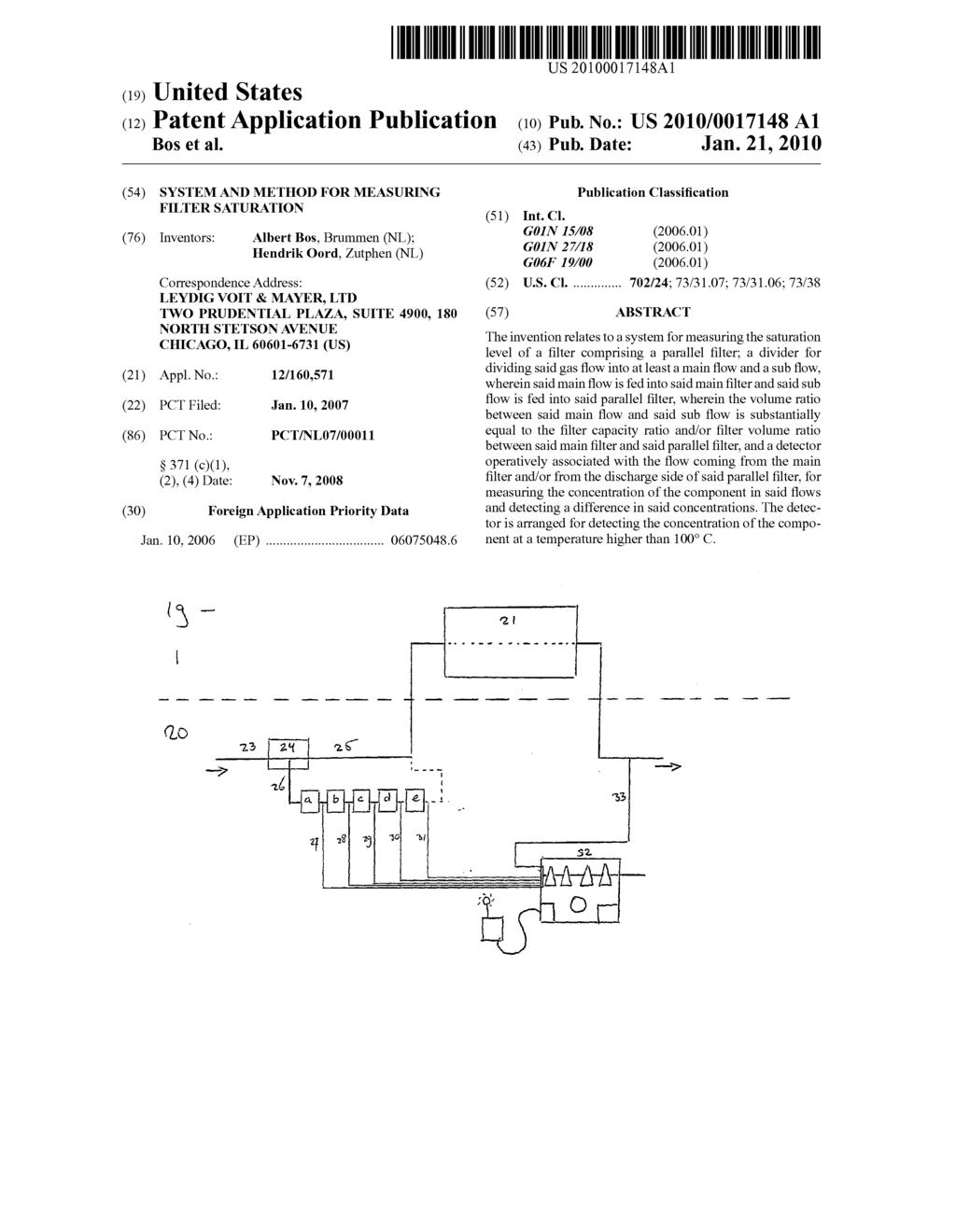 SYSTEM AND METHOD FOR MEASURING FILTER SATURATION - diagram, schematic, and image 01