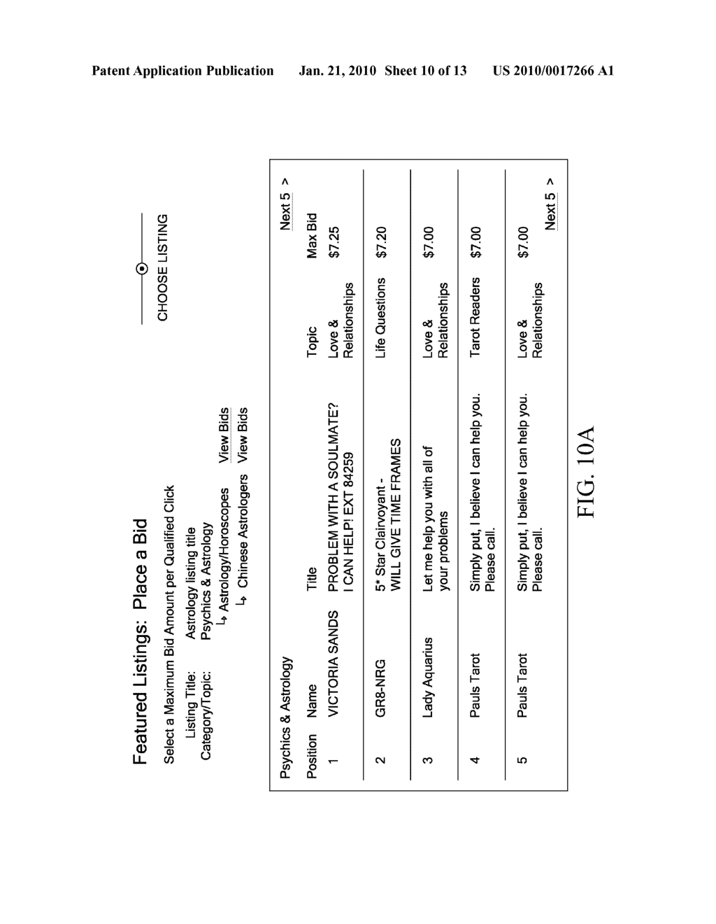 Method and Apparatus for Prioritizing a Listing of Information Providers - diagram, schematic, and image 11