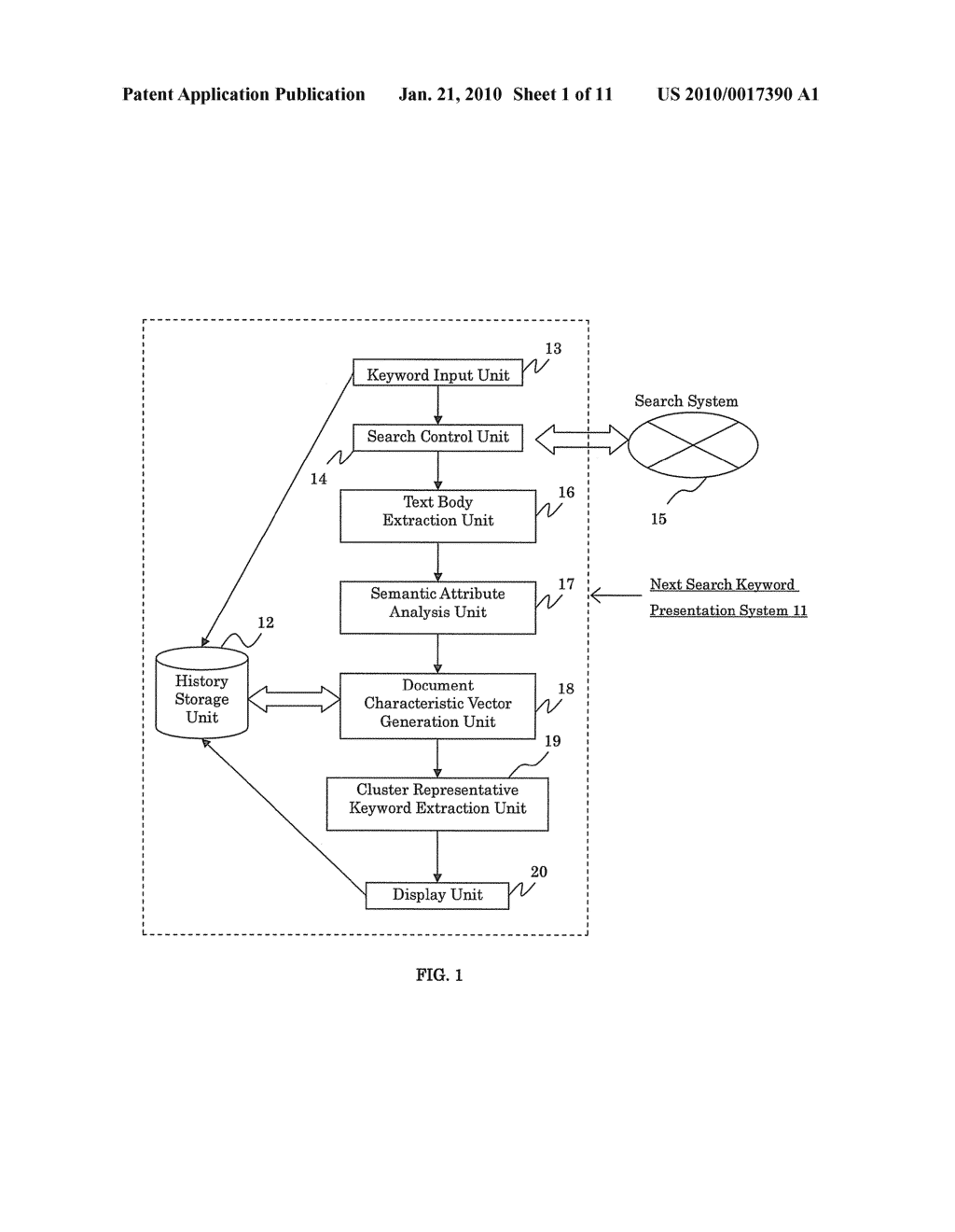 APPARATUS, METHOD AND PROGRAM PRODUCT FOR PRESENTING NEXT SEARCH KEYWORD - diagram, schematic, and image 02