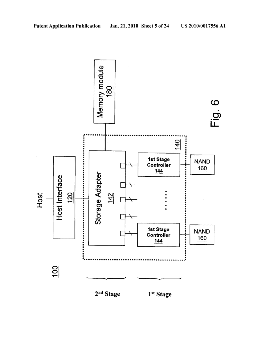 NON-VOLATILE MEMORY STORAGE SYSTEM WITH TWO-STAGE CONTROLLER ARCHITECTURE - diagram, schematic, and image 06