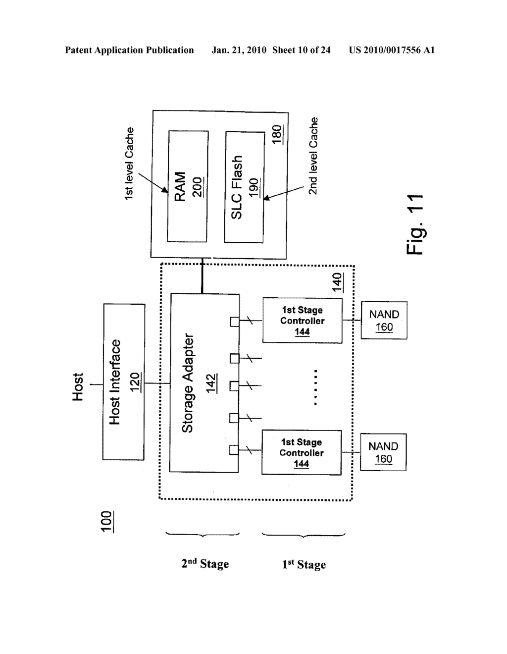 NON-VOLATILE MEMORY STORAGE SYSTEM WITH TWO-STAGE CONTROLLER ARCHITECTURE - diagram, schematic, and image 11