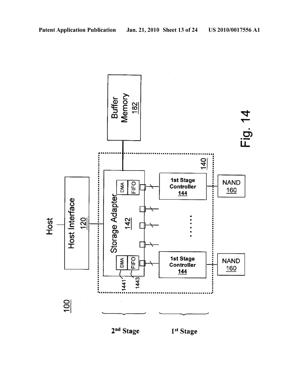 NON-VOLATILE MEMORY STORAGE SYSTEM WITH TWO-STAGE CONTROLLER ARCHITECTURE - diagram, schematic, and image 14