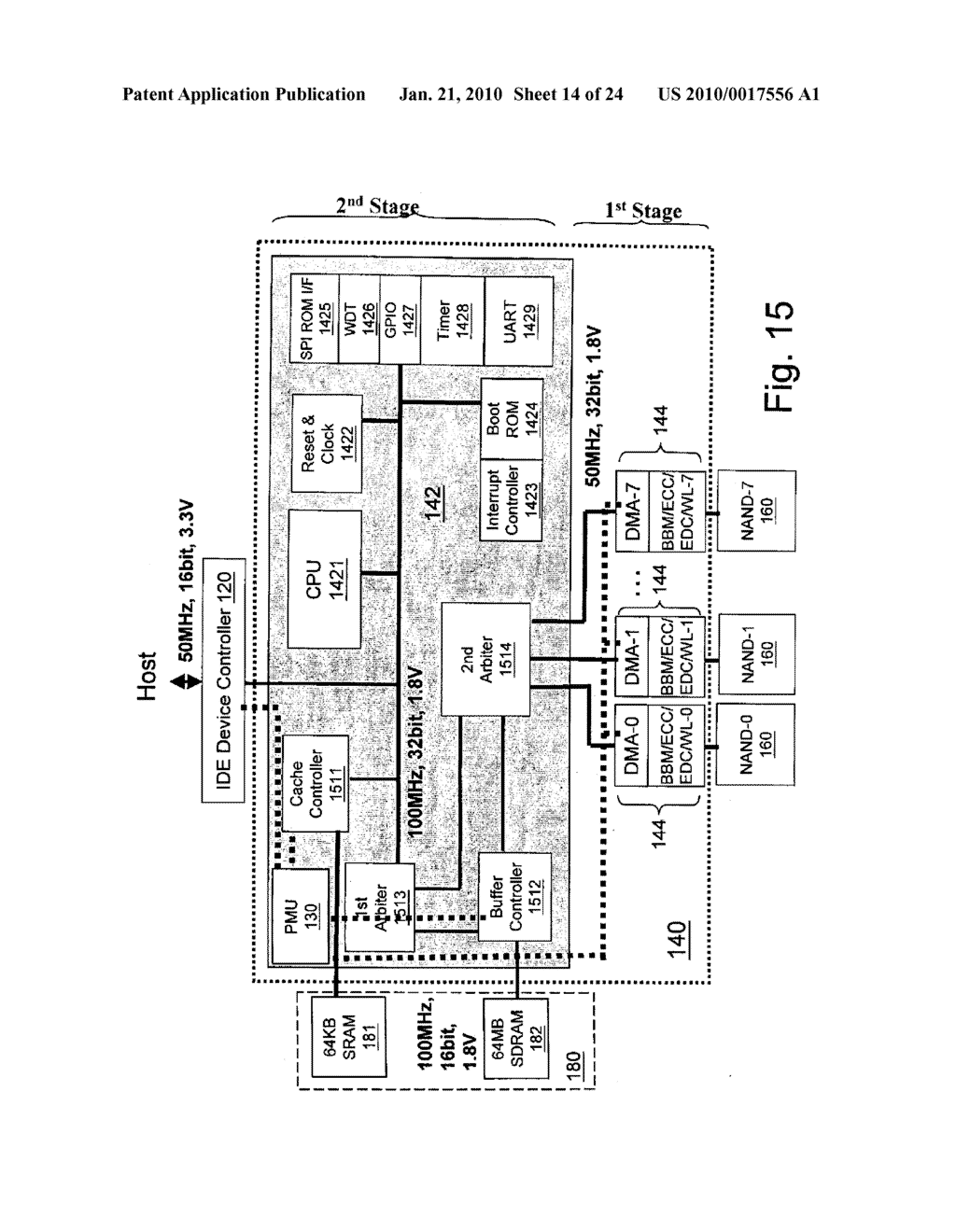 NON-VOLATILE MEMORY STORAGE SYSTEM WITH TWO-STAGE CONTROLLER ARCHITECTURE - diagram, schematic, and image 15