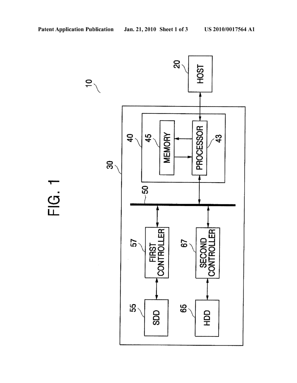 CONTROLLER, DATA STORAGE DEVICE, AND DATA COMMUNICATION SYSTEM HAVING VARIABLE COMMUNICATION SPEED - diagram, schematic, and image 02