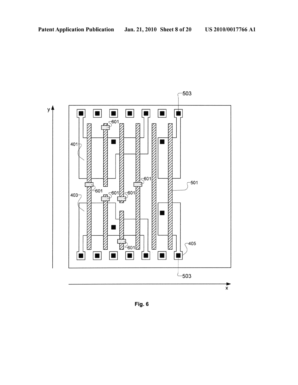 Semiconductor Device Layout Including Cell Layout Having Restricted Gate Electrode Level Layout with Linear Shaped Gate Electrode Layout Features Defined with Minimum End-to-End Spacing and At Least Eight Transistors - diagram, schematic, and image 09