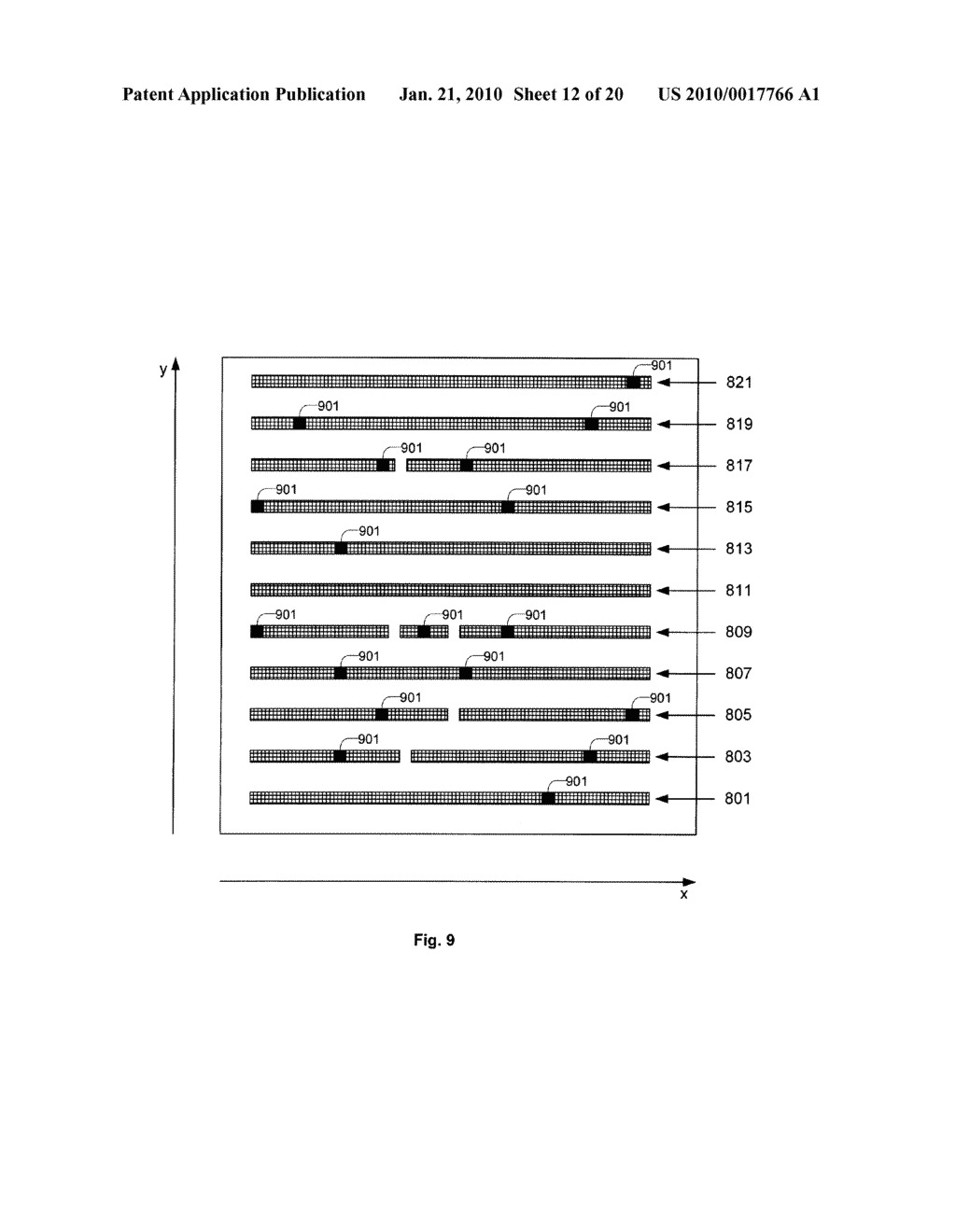 Semiconductor Device Layout Including Cell Layout Having Restricted Gate Electrode Level Layout with Linear Shaped Gate Electrode Layout Features Defined with Minimum End-to-End Spacing and At Least Eight Transistors - diagram, schematic, and image 13