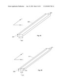 Layout of Cell of Semiconductor Device Having Rectangular Shaped Gate Electrode Layout Features Defined Along At Least Four Gate Electrode Tracks with Corresponding p-type and n-type Diffusion Regions Separated by Central Inactive Region diagram and image