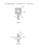 Layout of Cell of Semiconductor Device Having Rectangular Shaped Gate Electrode Layout Features Defined Along At Least Four Gate Electrode Tracks with Corresponding p-type and n-type Diffusion Regions Separated by Central Inactive Region diagram and image