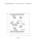 Layout of Cell of Semiconductor Device Having Rectangular Shaped Gate Electrode Layout Features Defined Along At Least Four Gate Electrode Tracks with Corresponding p-type and n-type Diffusion Regions Separated by Central Inactive Region diagram and image