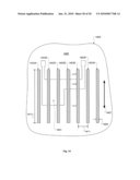 Layout of Cell of Semiconductor Device Having Rectangular Shaped Gate Electrode Layout Features Defined Along At Least Four Gate Electrode Tracks with Corresponding p-type and n-type Diffusion Regions Separated by Central Inactive Region diagram and image