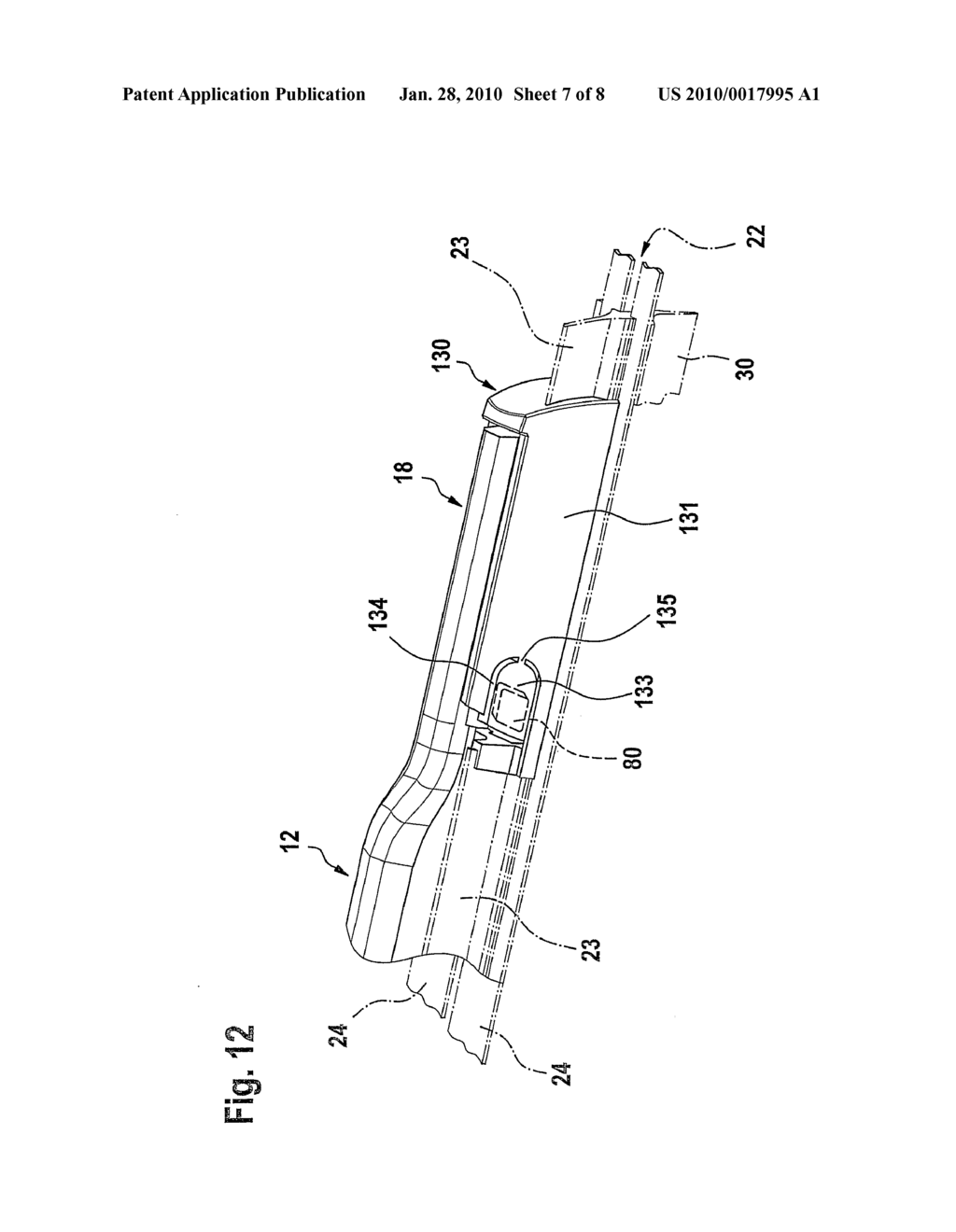 WIPER LEVER COMPRISING A WIPER ARM AND A WIPER BLADE WHICH IS CONNECTED TO THE SAME IN AN ARTICULATED MANNER, FOR CLEANING WINDOWS, ESPECIALLY WINDOWS PERTAINING TO MOTOR VEHICLES - diagram, schematic, and image 08