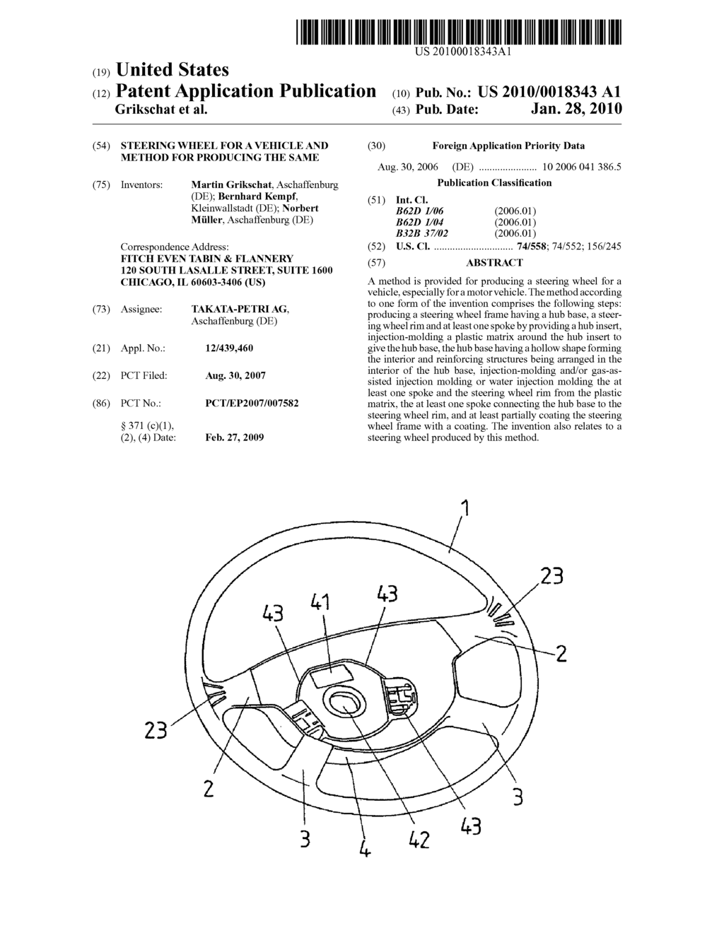 Steering Wheel For A Vehicle And Method For Producing The Same - diagram, schematic, and image 01