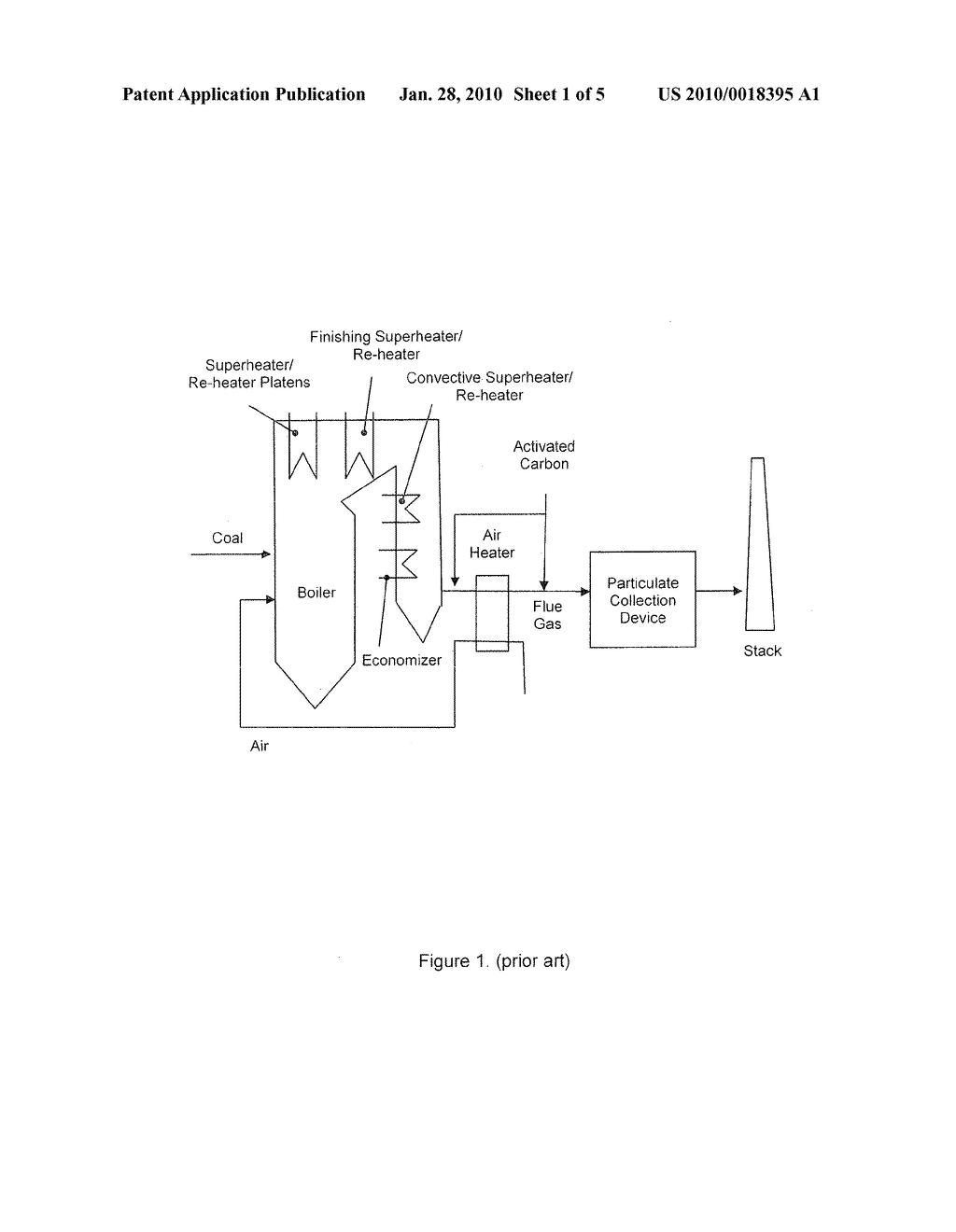 Method for Capturing Mercury from Flue Gas - diagram, schematic, and image 02