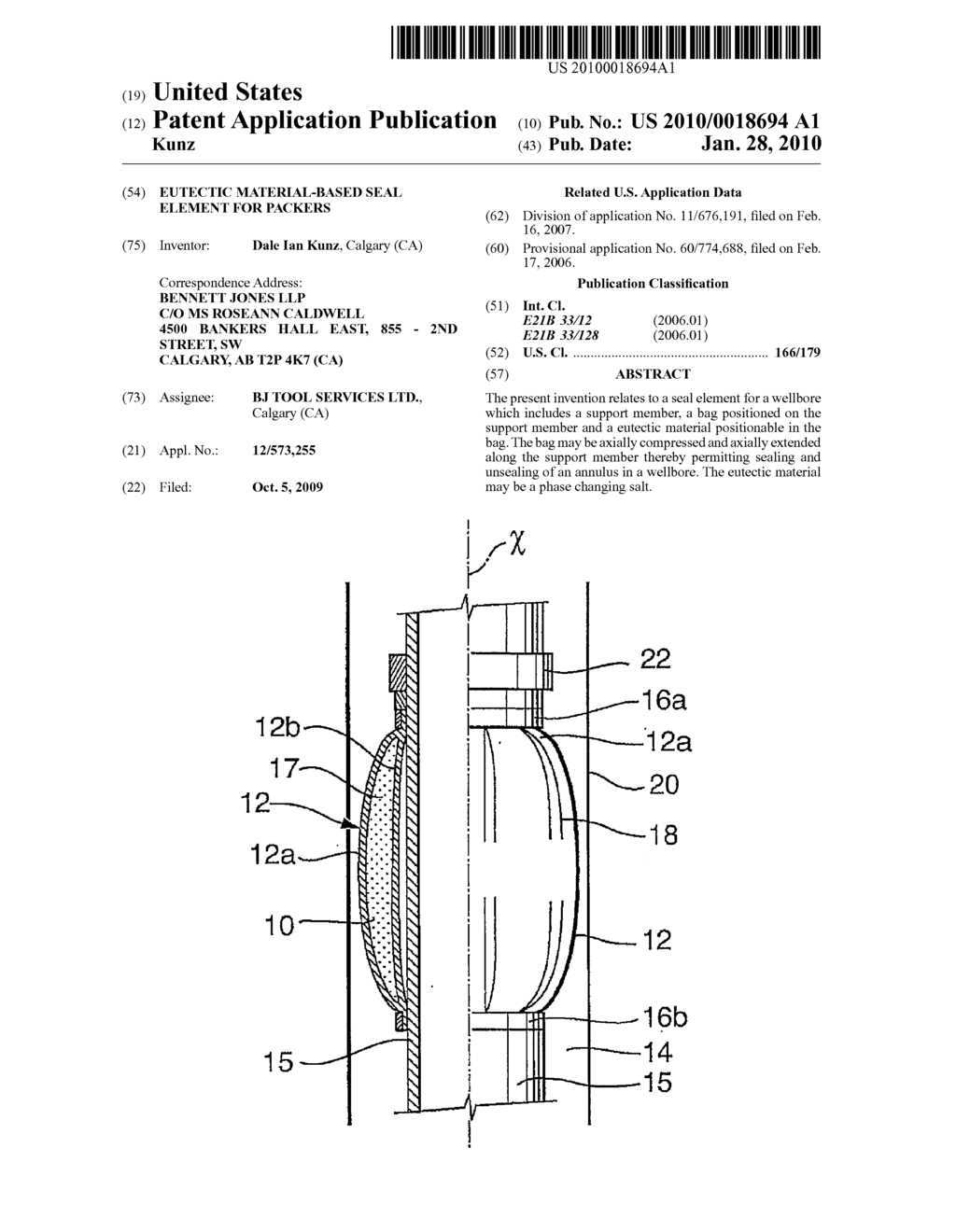 EUTECTIC MATERIAL-BASED SEAL ELEMENT FOR PACKERS - diagram, schematic, and image 01