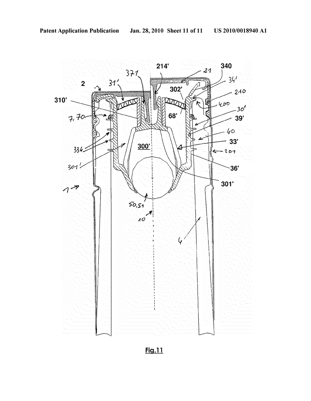 ANTI-REFILLLING DEVICE FOR THE NECK OF A CONTAINER, TYPICALLY A BOTTLE, AND A COMPOSITE STOPPER CAP INCLUDING SAID DEVICE - diagram, schematic, and image 12