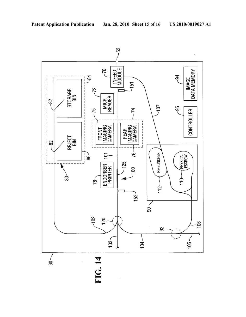 Methods of processing a last check of a bunch of checks deposited at a self-service terminal during a bunch-check deposit transaction - diagram, schematic, and image 16