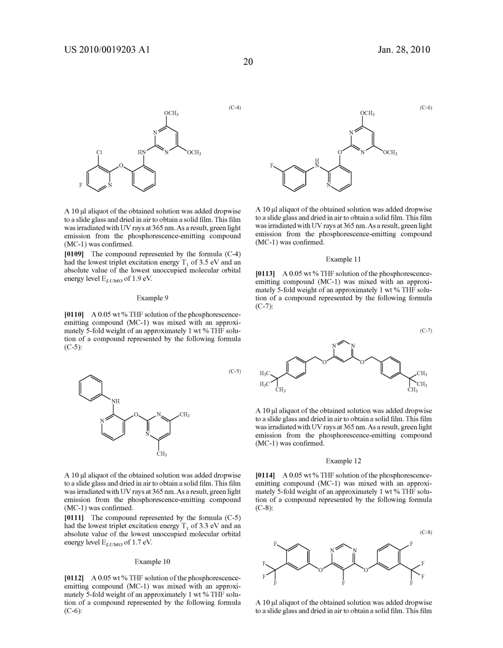 COMPOSITION CONTAINING PYRIMIDINE COMPOUND AND LUMINESCENT ELEMENT EMPLOYING THE COMPOSITION - diagram, schematic, and image 21