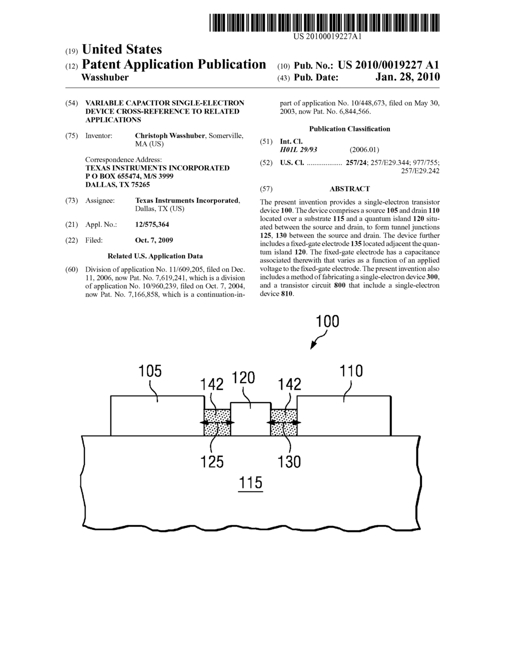 VARIABLE CAPACITOR SINGLE-ELECTRON DEVICE CROSS-REFERENCE TO RELATED APPLICATIONS - diagram, schematic, and image 01