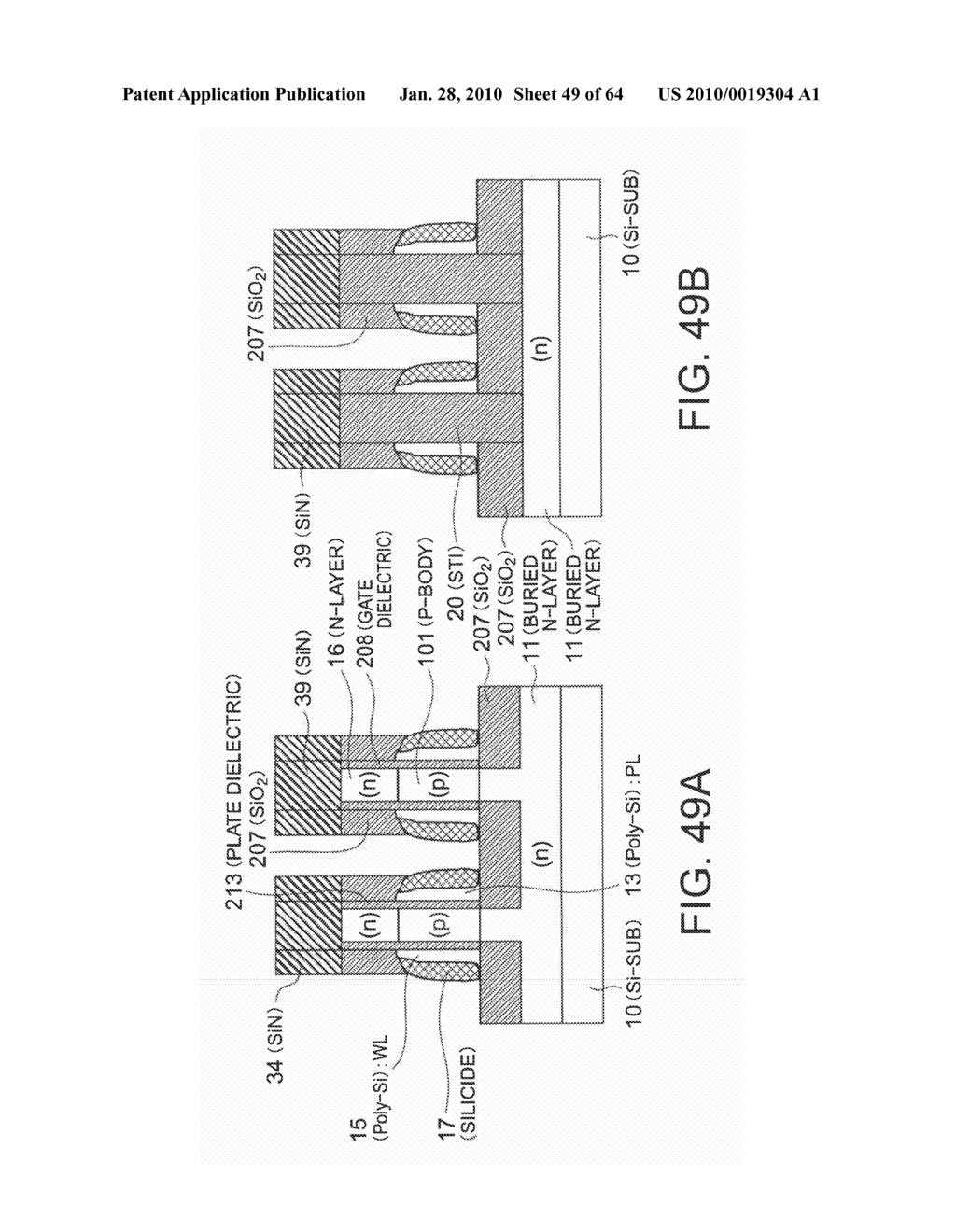 SEMICONDUCTOR MEMORY DEVICE AND MANUFACTURING METHOD THEREOF - diagram, schematic, and image 50