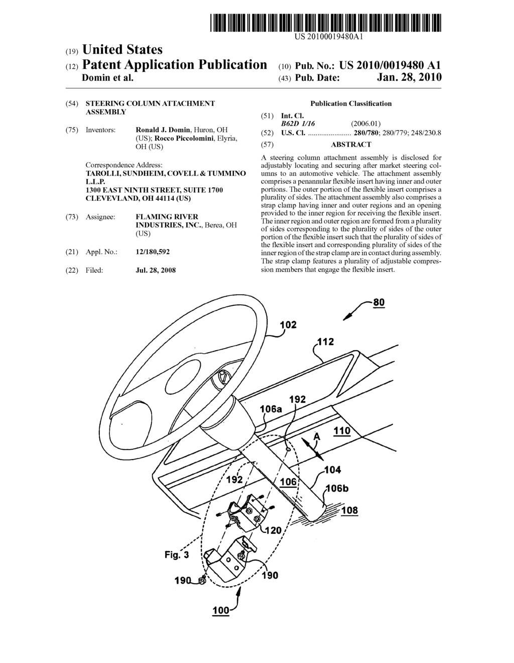 STEERING COLUMN ATTACHMENT ASSEMBLY - diagram, schematic, and image 01